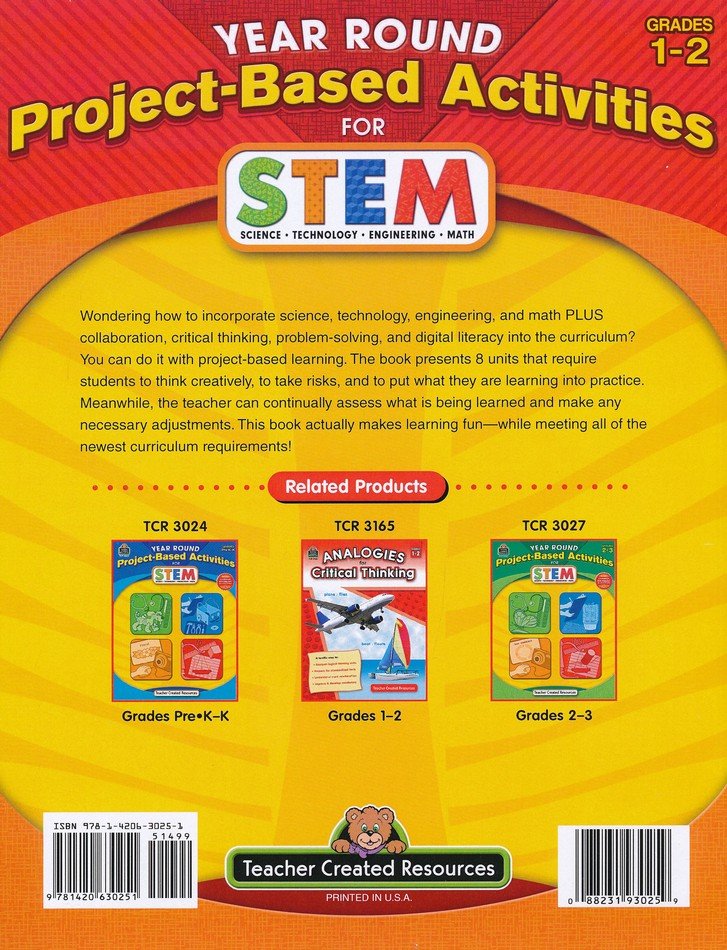 Year Round Project Based Activities for STEM (Grades 1 and 2)