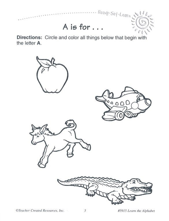 Ready Set Learn: Learn the Alphabet (Grades PreK and K)
