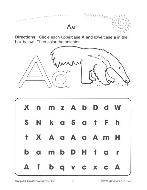 Ready Set Learn: Alphabet Activities (Grades PreK and K)