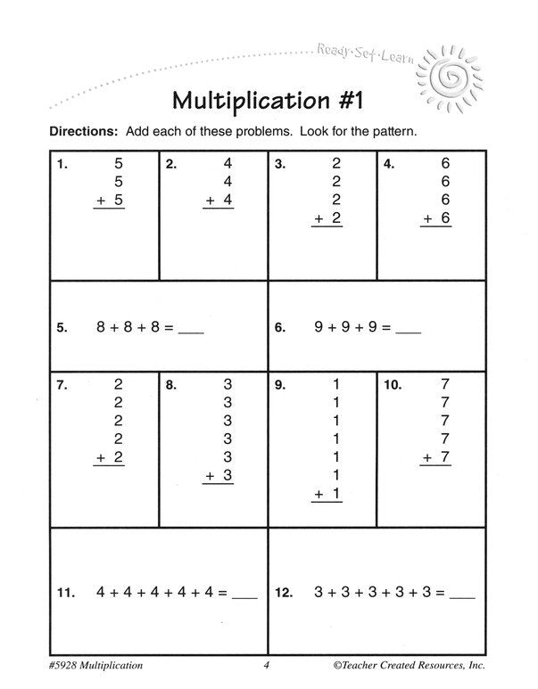 Ready Set Learn: Multiplication (Grade 3)