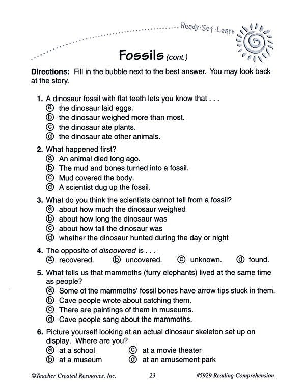 Ready Set Learn: Reading Comprehension (Grade 3)