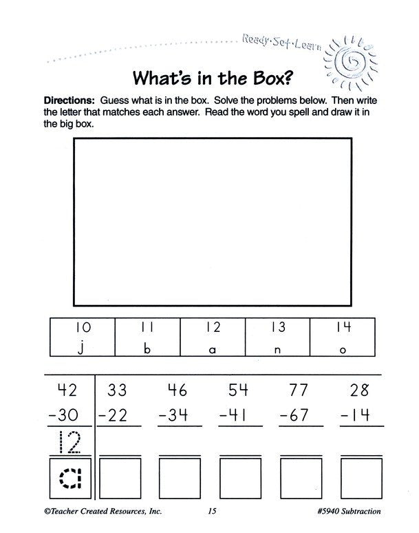 Ready Set Learn: Subtraction (Grade 2)