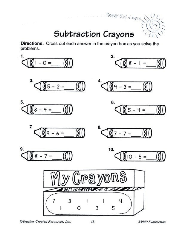 Ready Set Learn: Subtraction (Grade 2)