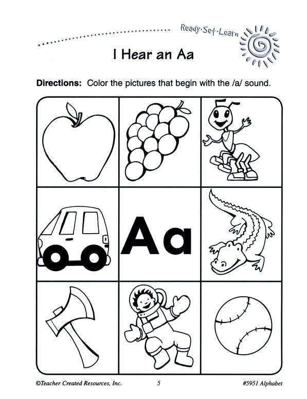 Ready Set Learn: Alphabet (Grades PreK and K)