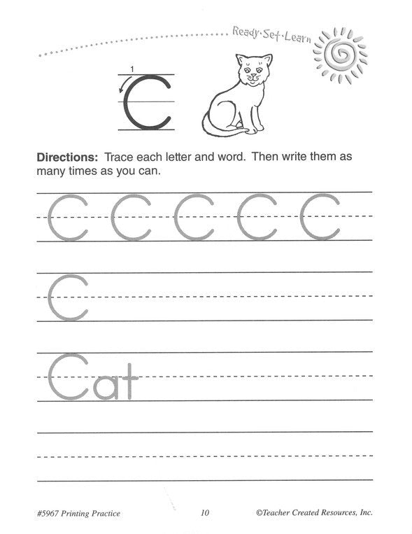 Ready Set Learn: Printing Practice (Grades K and 1)