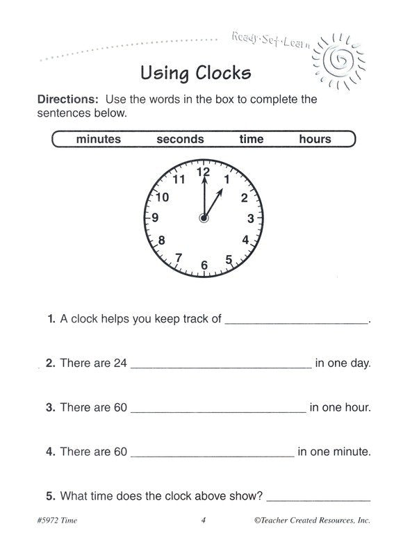 Ready Set Learn: Time (Grades 1 and 2)