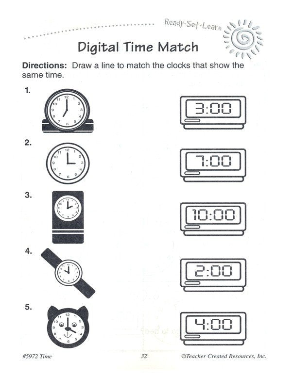 Ready Set Learn: Time (Grades 1 and 2)