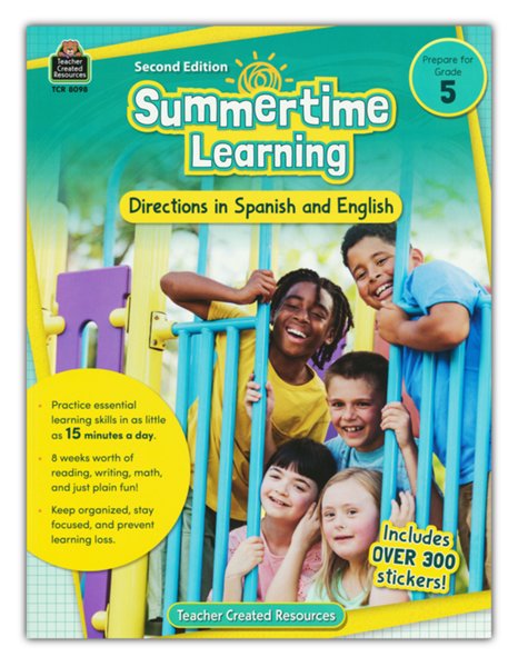 Summertime Learning: English and Spanish Edition (Preparing for Grade 5)