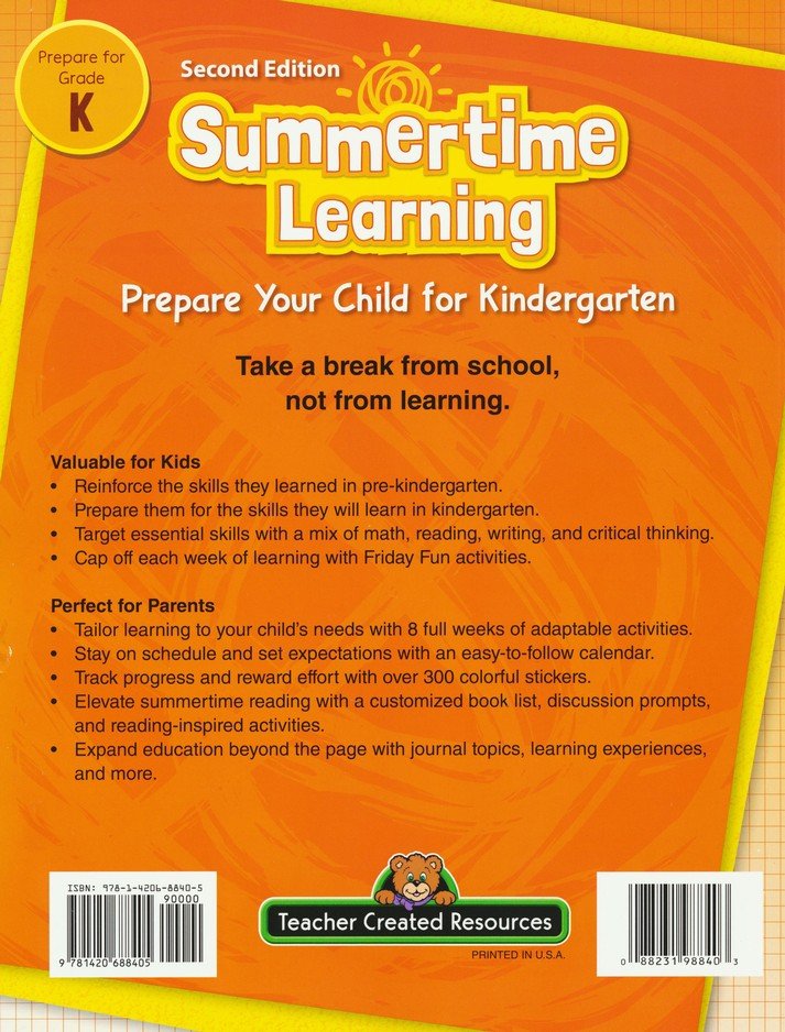 Summertime Learning: Prepare Your Child for  Kindergarten (2nd Edition)