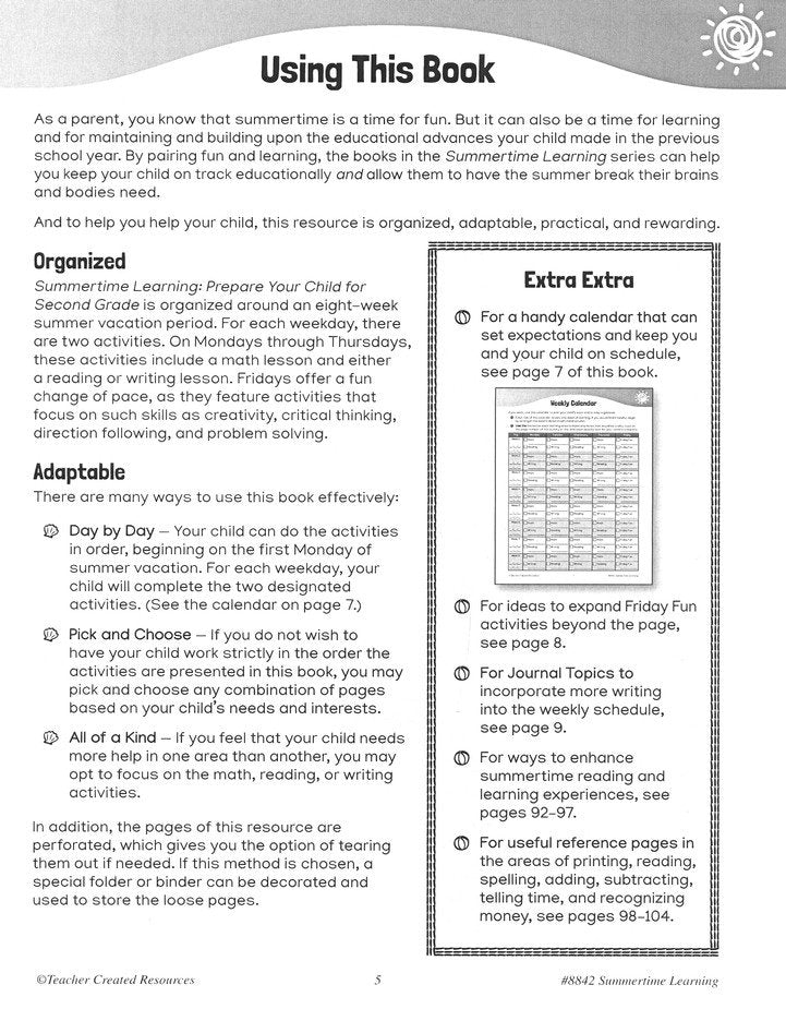 Summertime Learning: Prepare Your Child for Second Grade (2nd Edition)