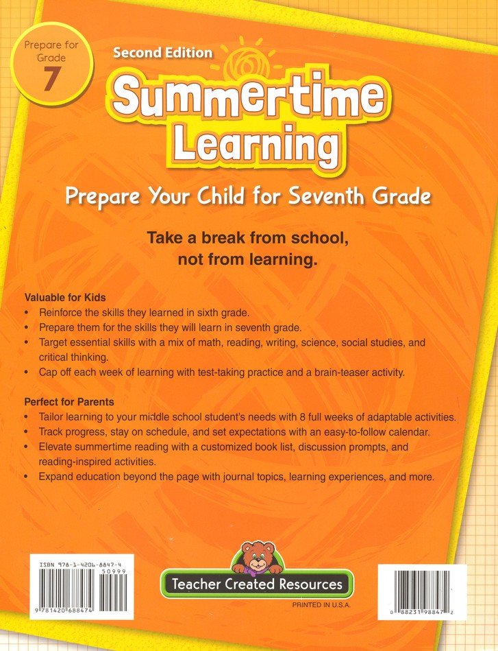 Summertime Learning: Prepare Your Child for Seventh Grade (2nd Edition)