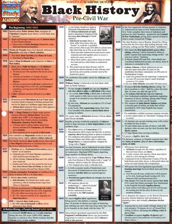 Black History: Pre-Civil War Chart