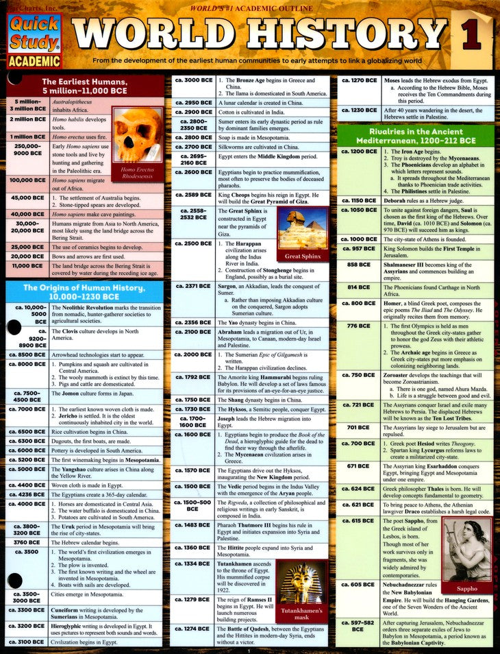 World History 1, Laminated Guide