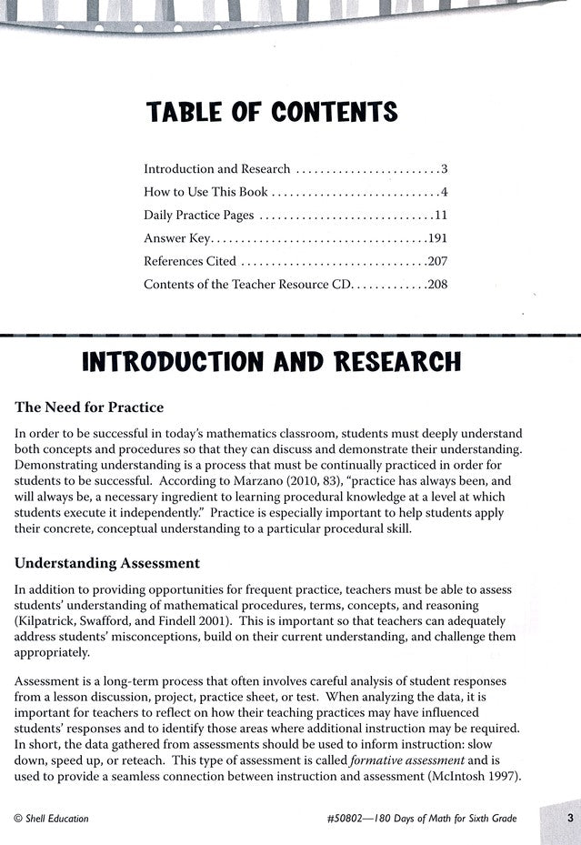 Practice, Assess, Diagnose: 180 Days of Math for Sixth Grade