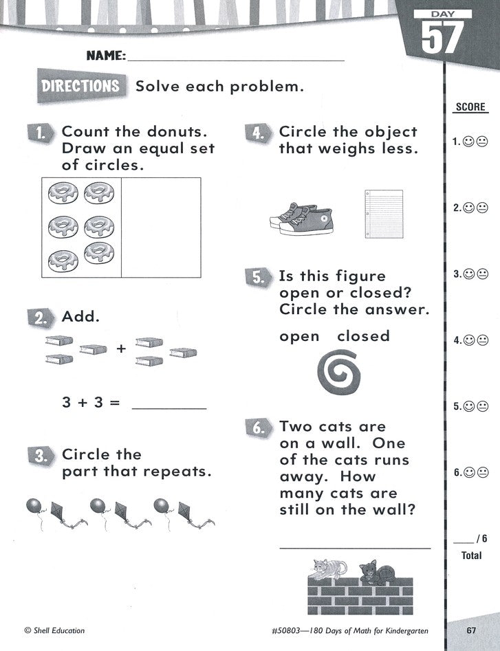 Practice, Assess, Diagnose: 180 Days of Math for Kindergarten