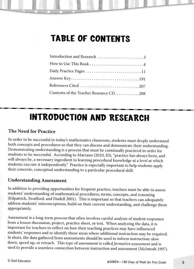 Practice, Assess, Diagnose: 180 Days of Math for First Grade