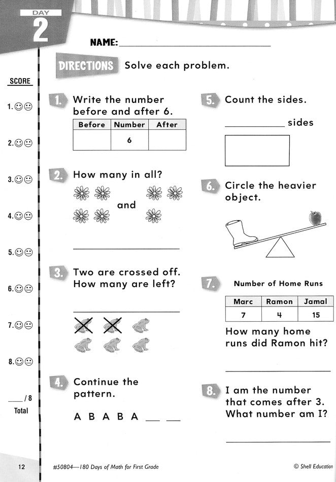 Practice, Assess, Diagnose: 180 Days of Math for First Grade