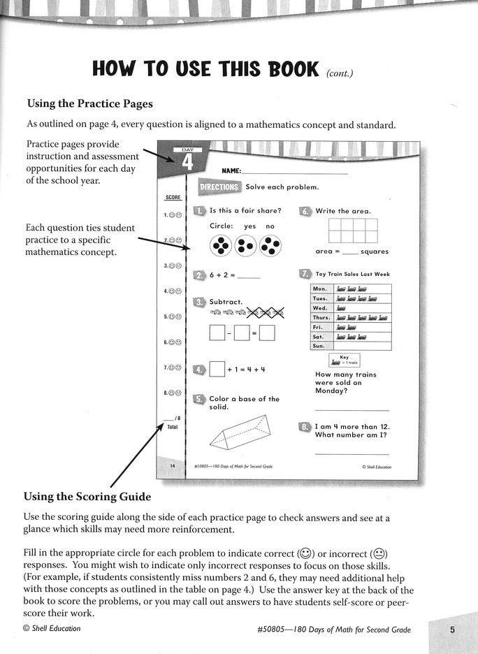 Practice, Assess, Diagnose: 180 Days of Math for Second Grade