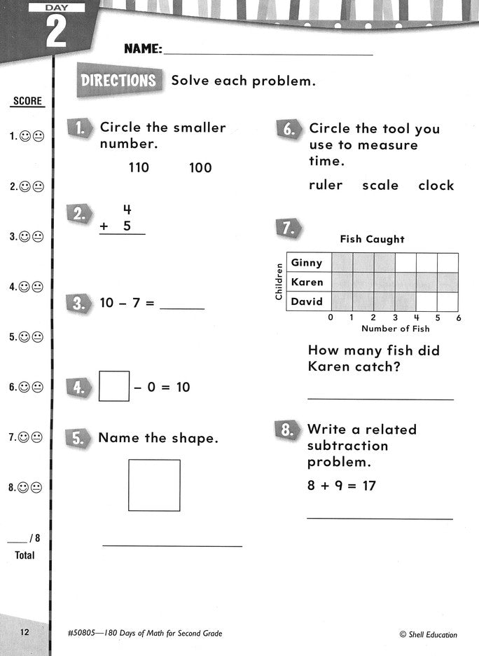 Practice, Assess, Diagnose: 180 Days of Math for Second Grade