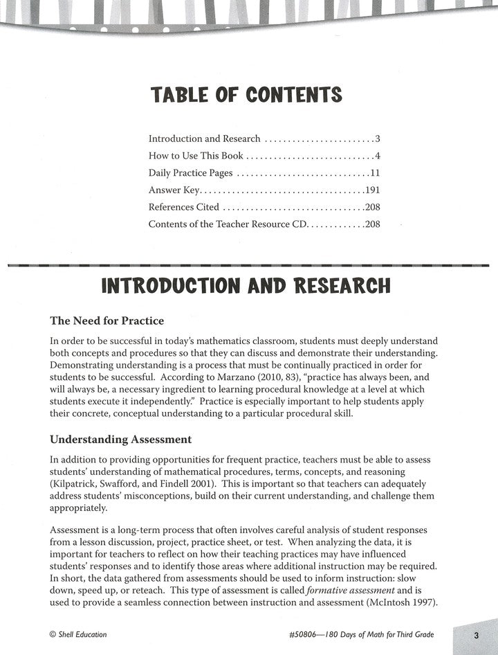 Practice, Assess, Diagnose: 180 Days of Math for Third Grade