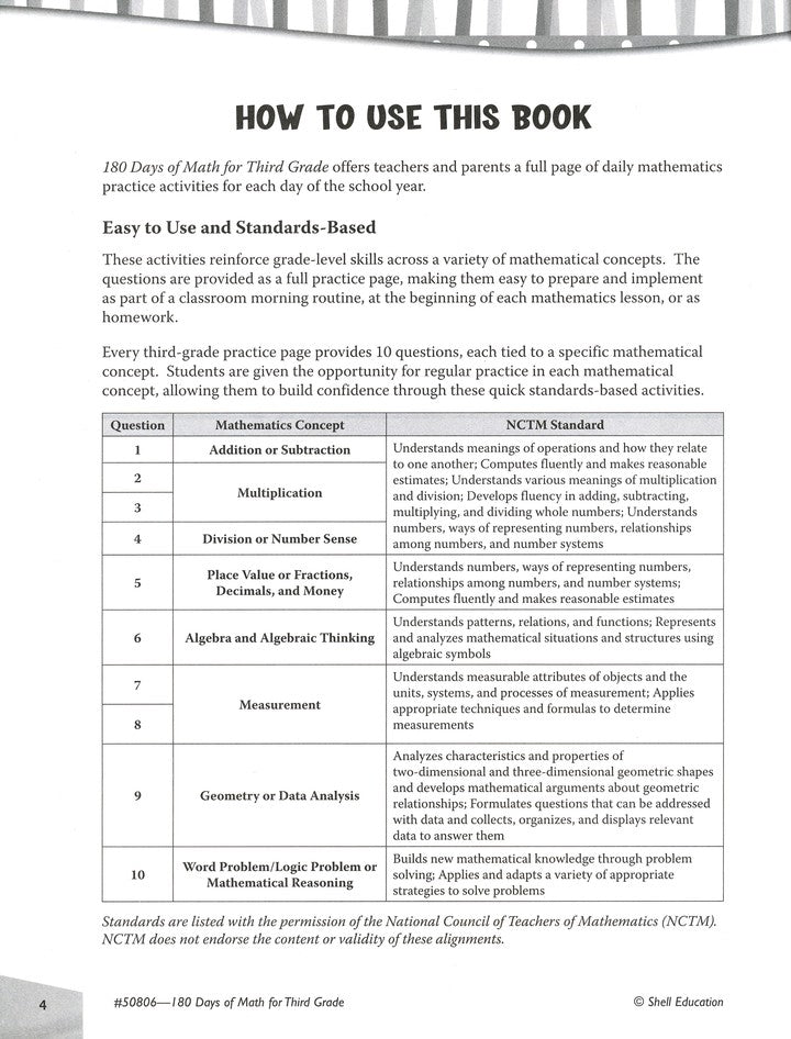 Practice, Assess, Diagnose: 180 Days of Math for Third Grade