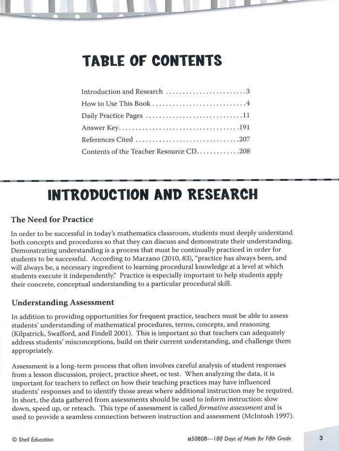 Practice, Assess, Diagnose: 180 Days of Math for Fifth Grade