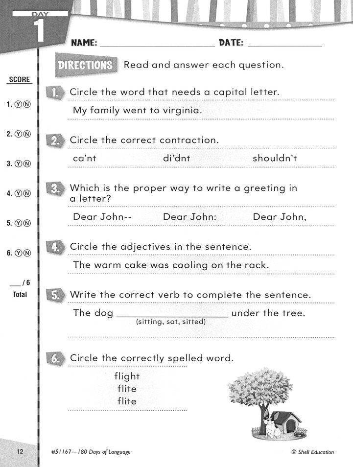 180 Days of Language, Grade 2