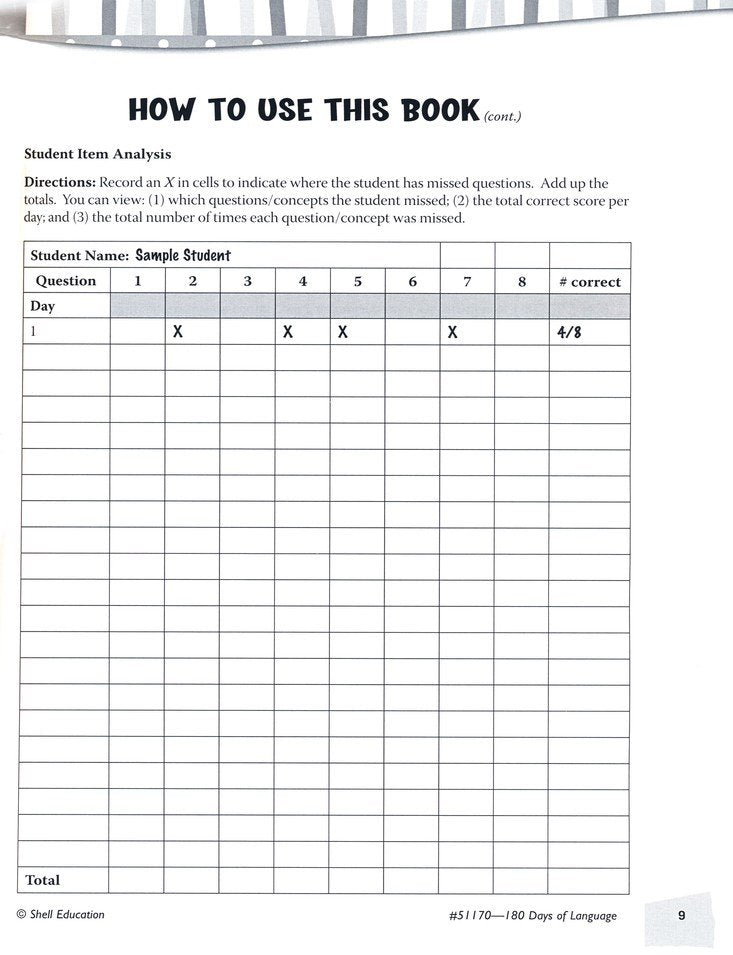 180 Days of Language, Grade 5