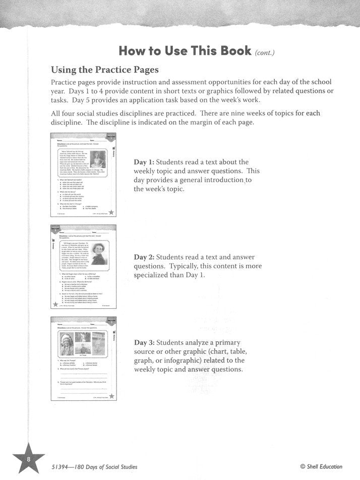 180 Days of Social Studies for Second Grade