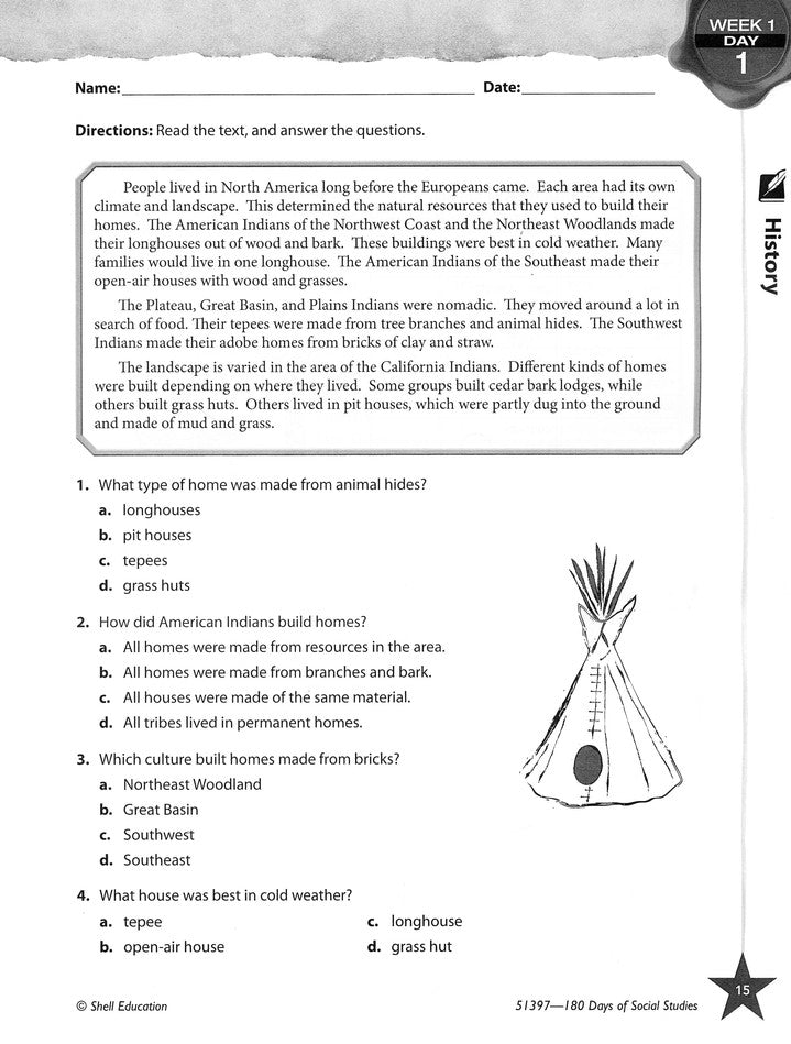 180 Days of Social Studies for Fifth Grade