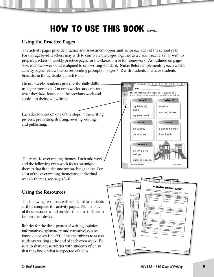 180 Days of Writing for Kindergarten