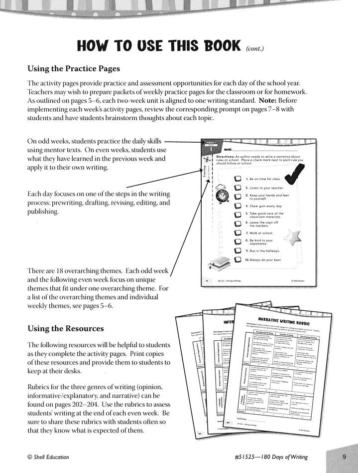 180 Days of Writing for Second Grade (Grade 2)