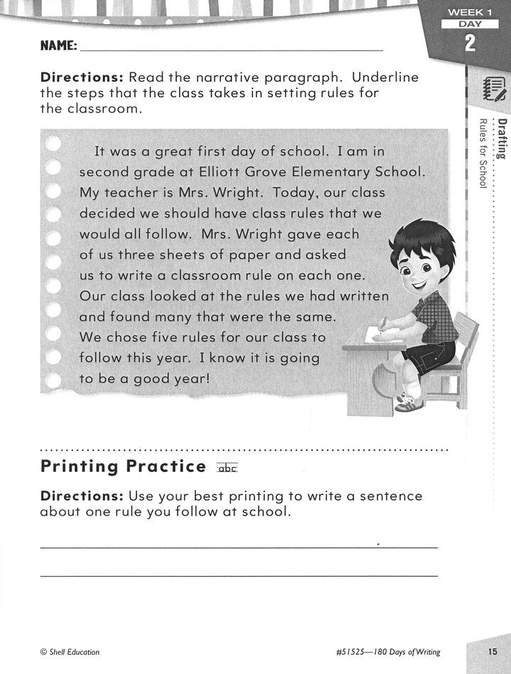 180 Days of Writing for Second Grade (Grade 2)