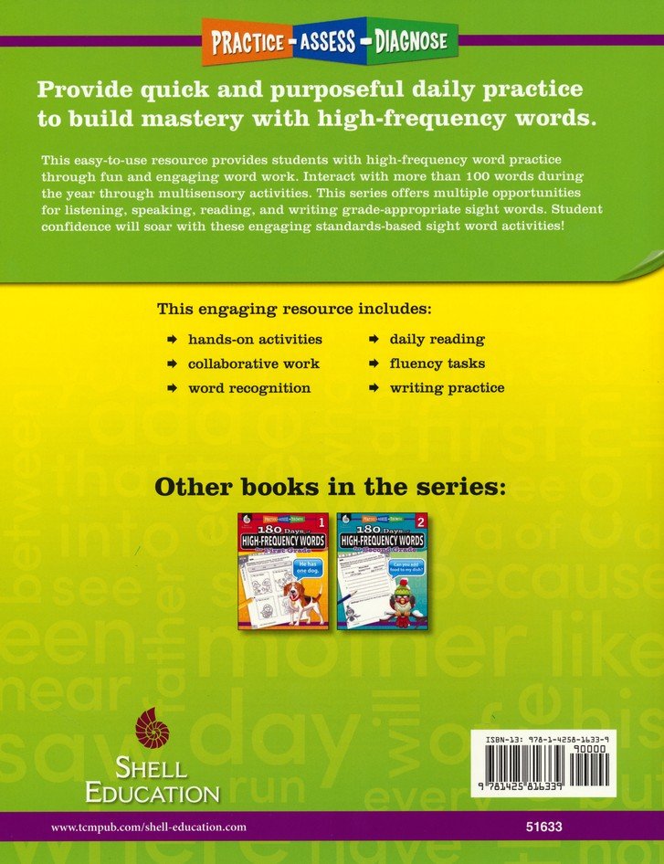 180 Days of High-Frequency Words for Kindergarten (Level K)