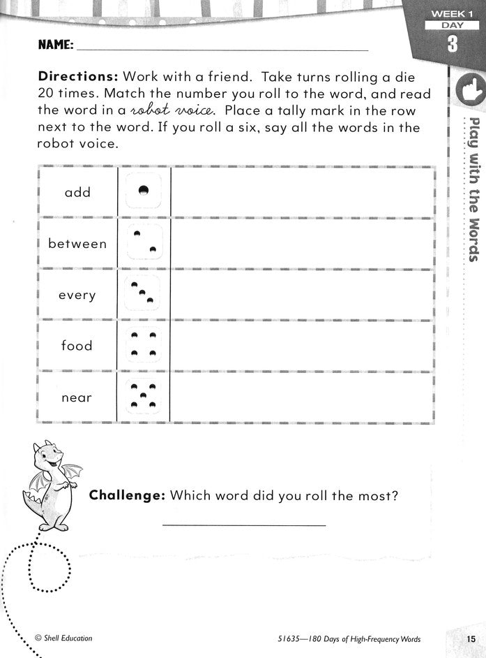 180 Days of High-Frequency Words for Second Grade (Level 2)