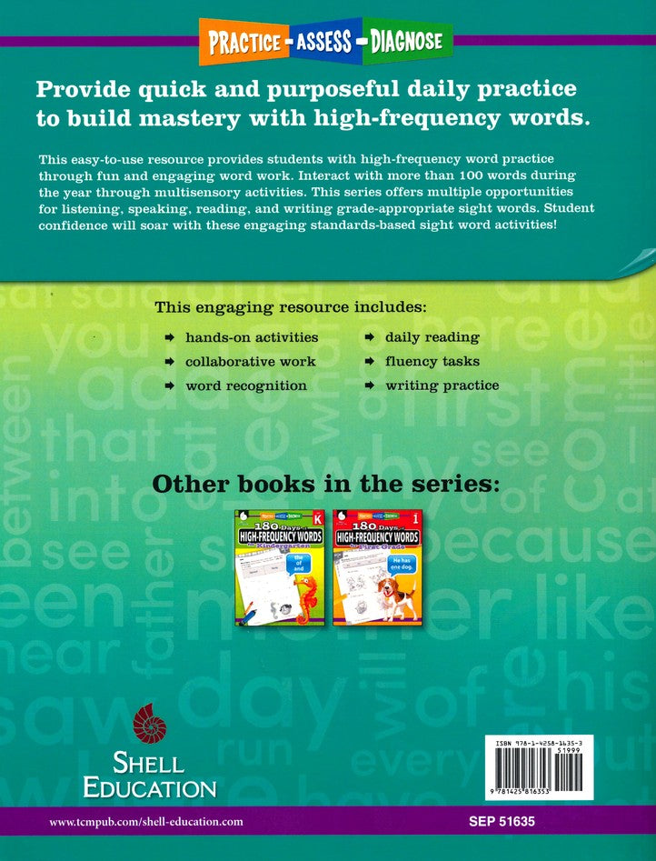 180 Days of High-Frequency Words for Second Grade (Level 2)