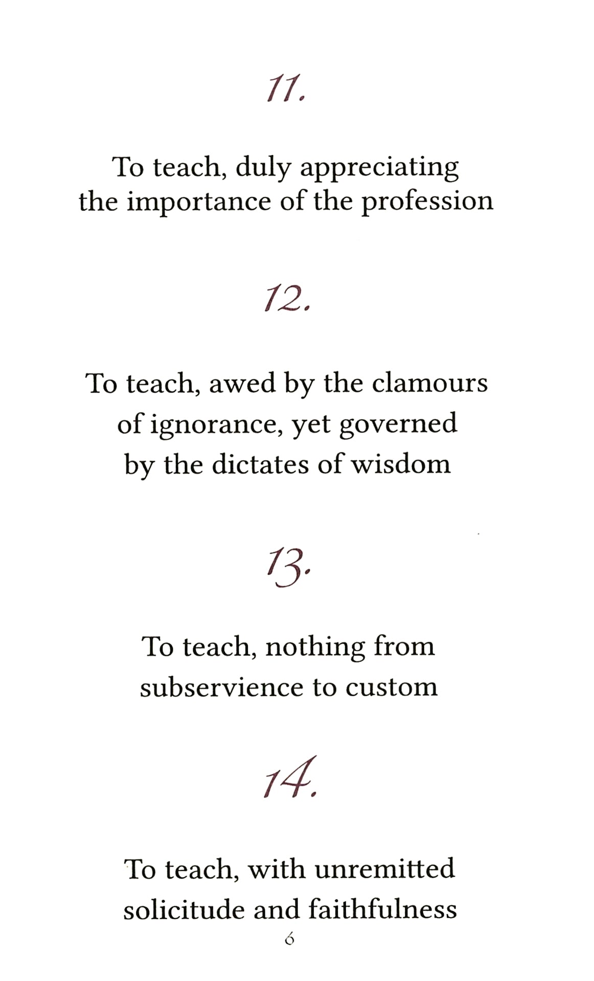 General Maxims of Teaching