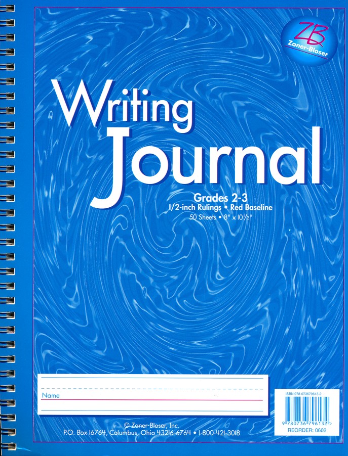 Zaner-Bloser My Writing Journal, Liquid Blue Grades 2-3