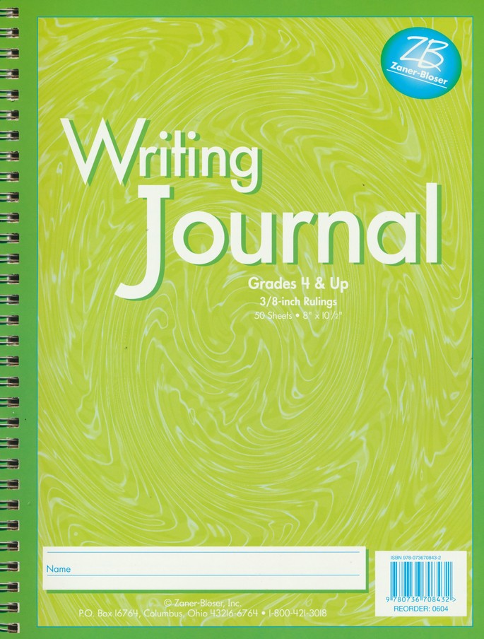 Zaner-Bloser My Writing Journal, Liquid Green Grades 4+