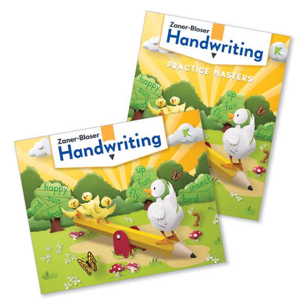 Zaner-Bloser Handwriting Grade K: Student Edition & Practice Masters (Homeschool Bundle --- 2020 Copyright)