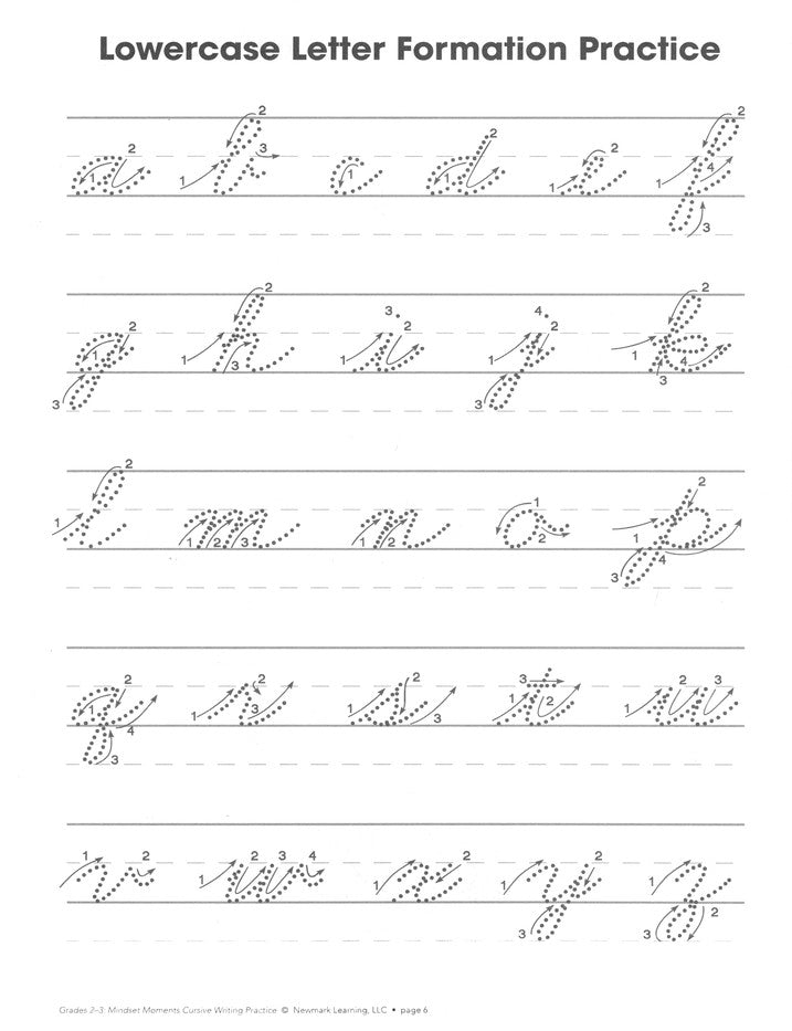 Mindset Moments: Cursive Writing Practice, Grades 2-3