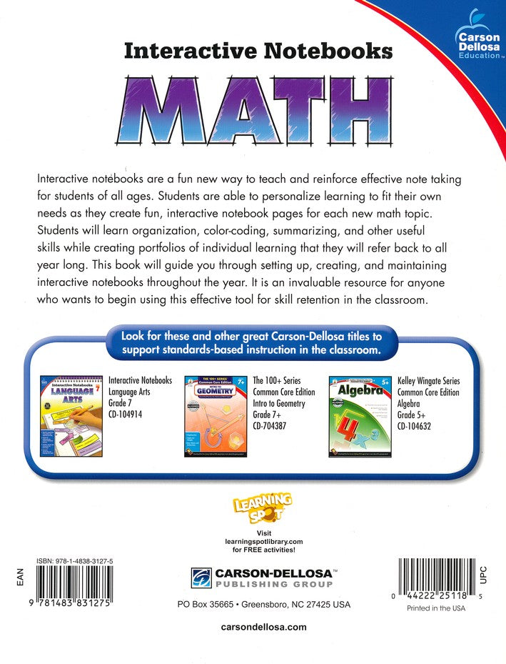 Interactive Notebooks Math, Grade 7