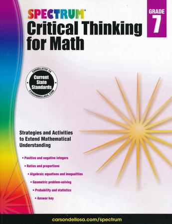 spectrum critical thinking for math grade 7 answer key pdf