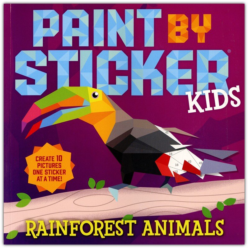 Paint by Sticker: Rainforest Animals