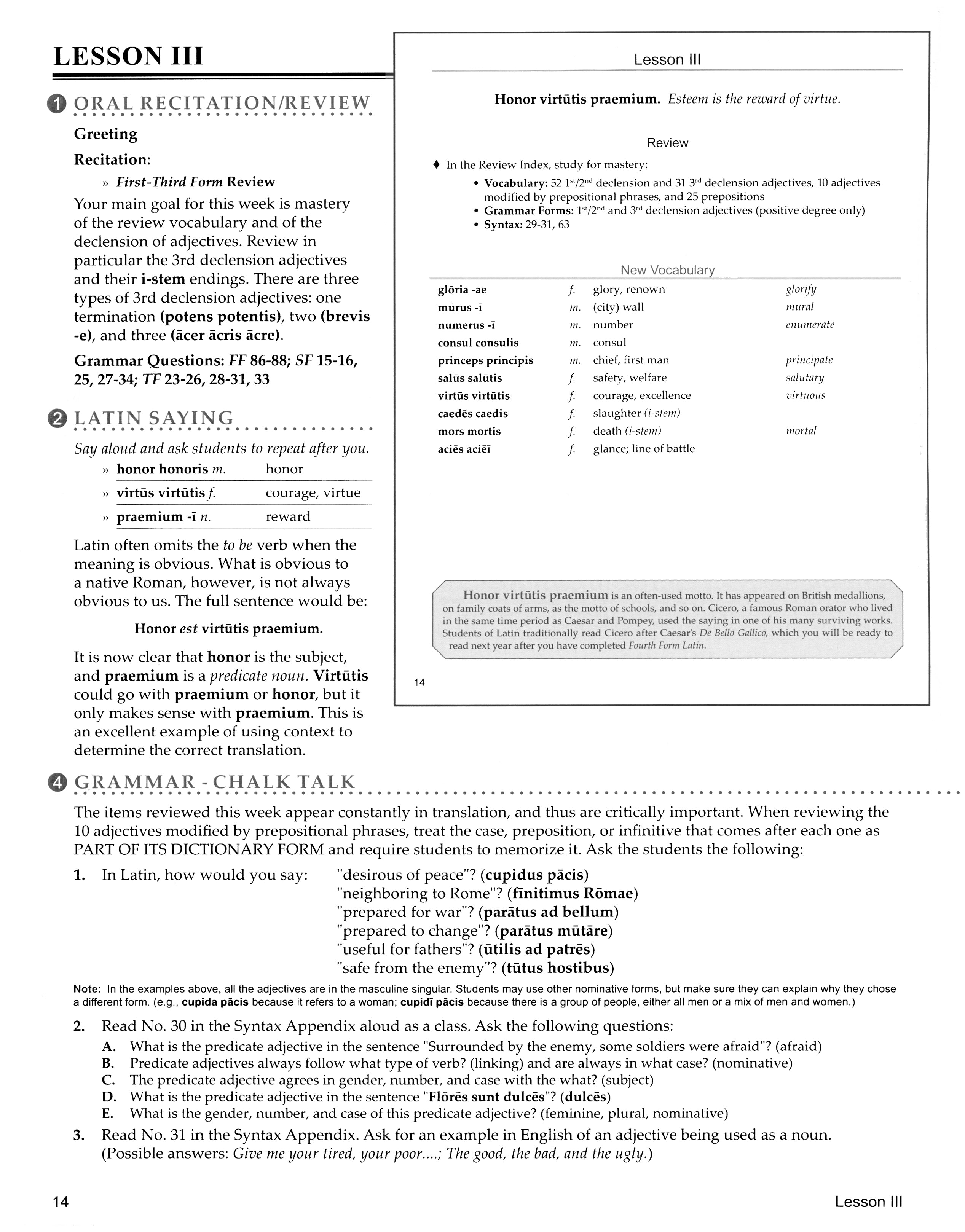 Fourth Form Latin Teacher Manual (Charter Version)