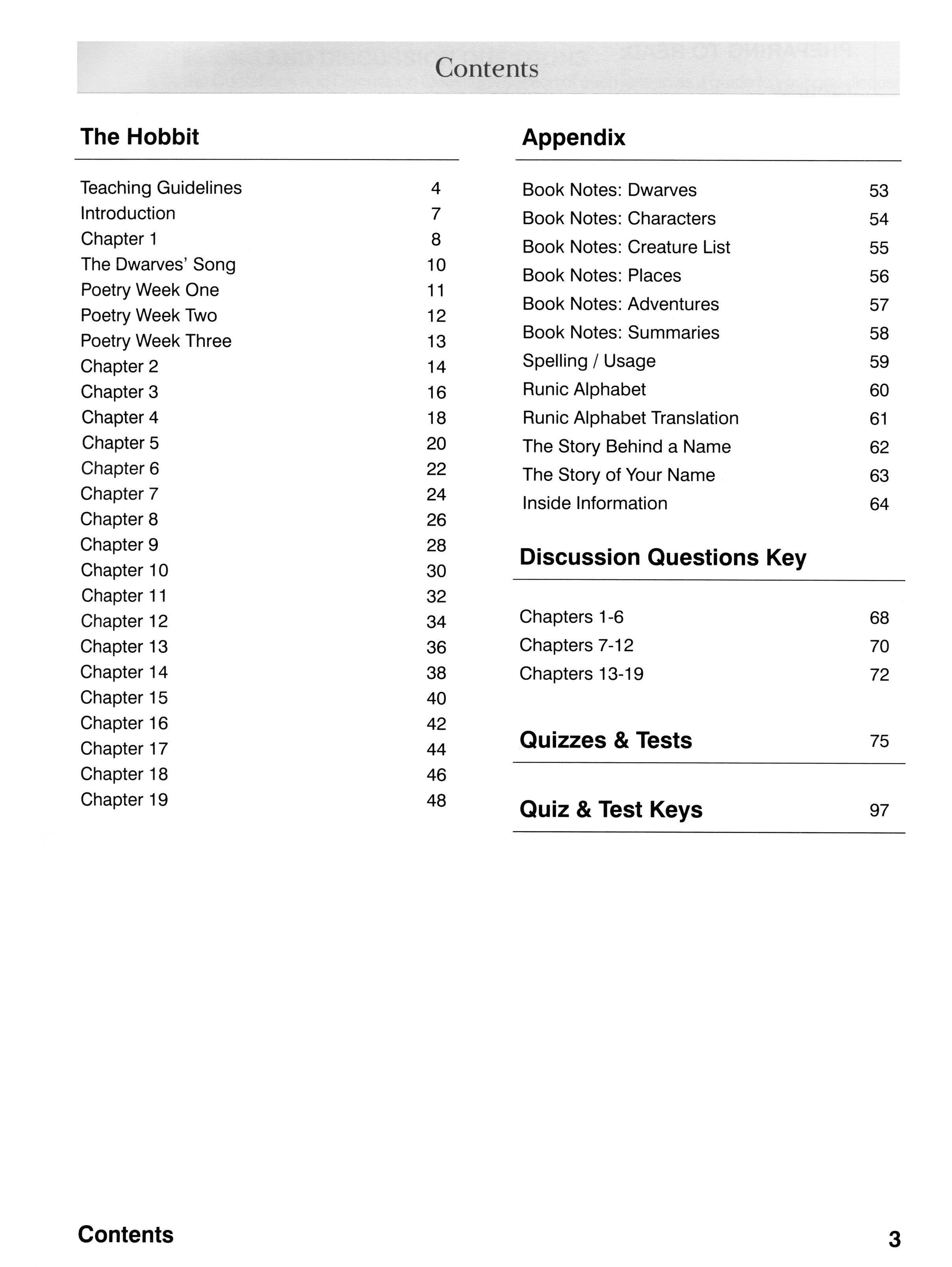 The Hobbit Teacher Guide (Charter Version)