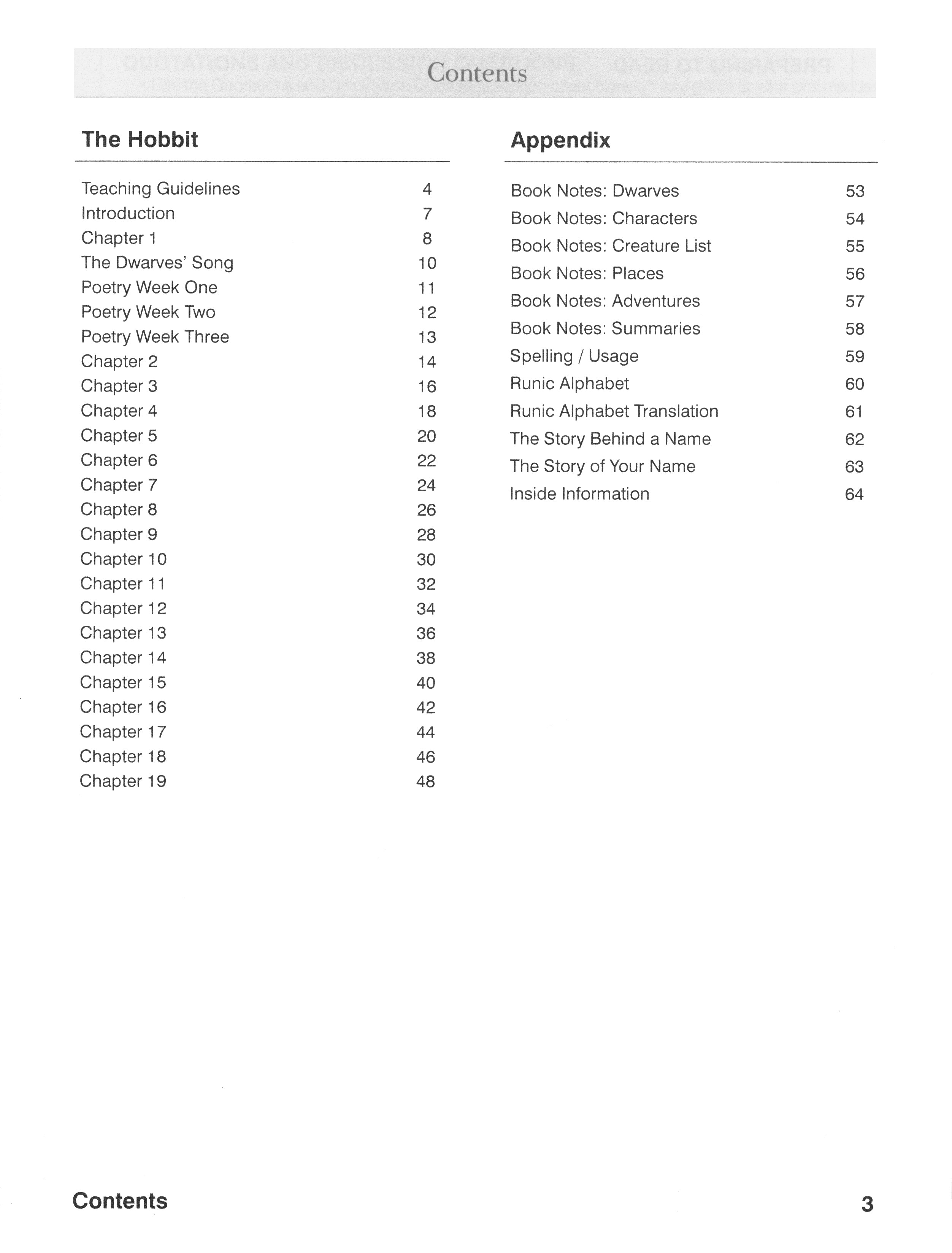 The Hobbit Student Study Guide (Charter Version)