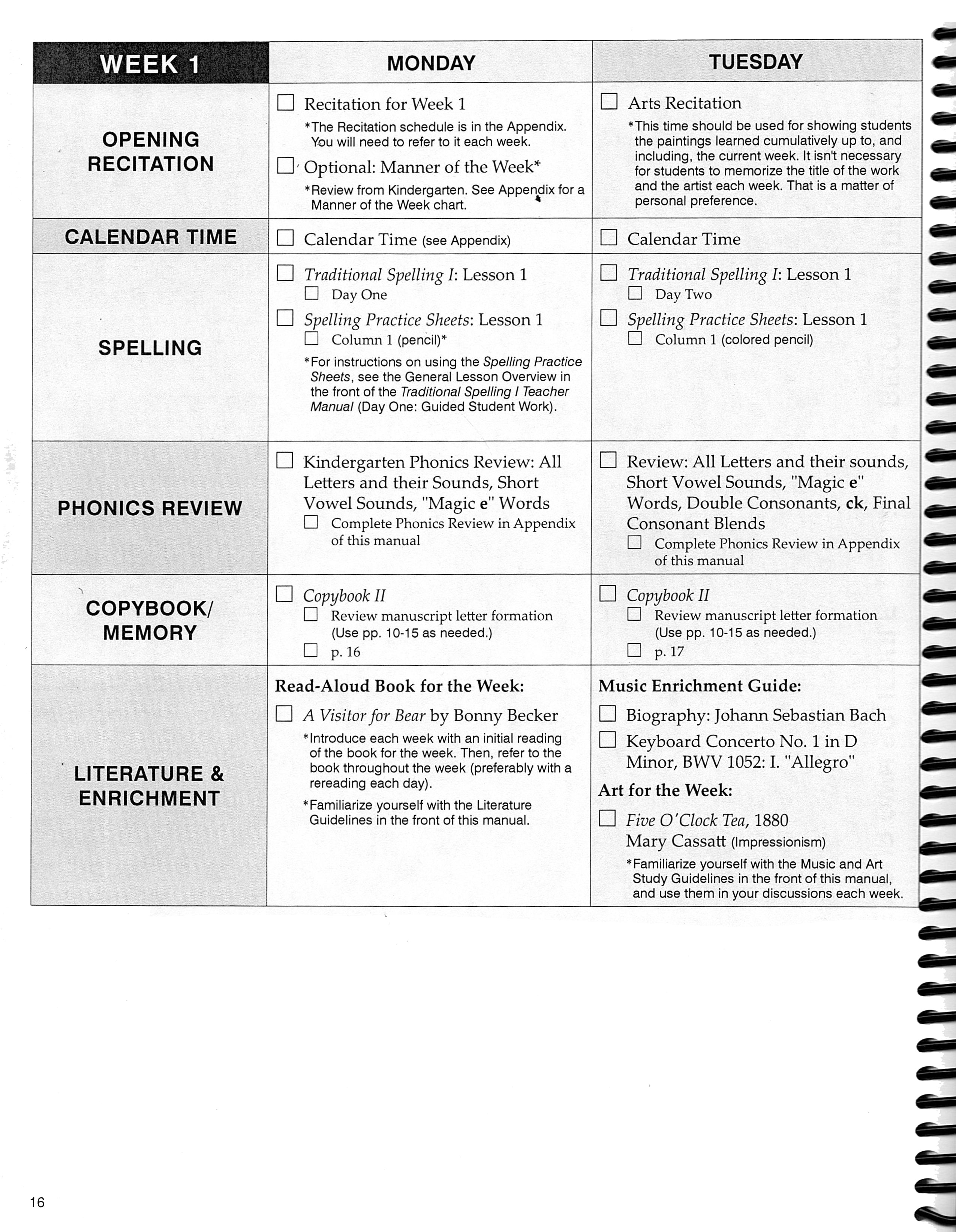 Charter First Grade Curriculum Manual (Charter  Version)