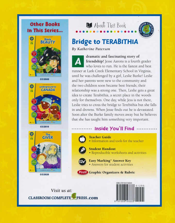 Bridge to Terabithia (Katherine Paterson) Literature Kit