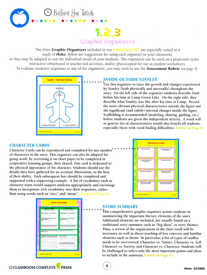 Holes (Louis Sachar) Literature Kit